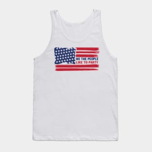 Mens We The People Like To Party American Flag Graphic Tank Top